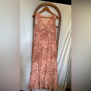 Rachel Zoe, Pretty Garden, v-neck, Maxi Dress 
Size- Large